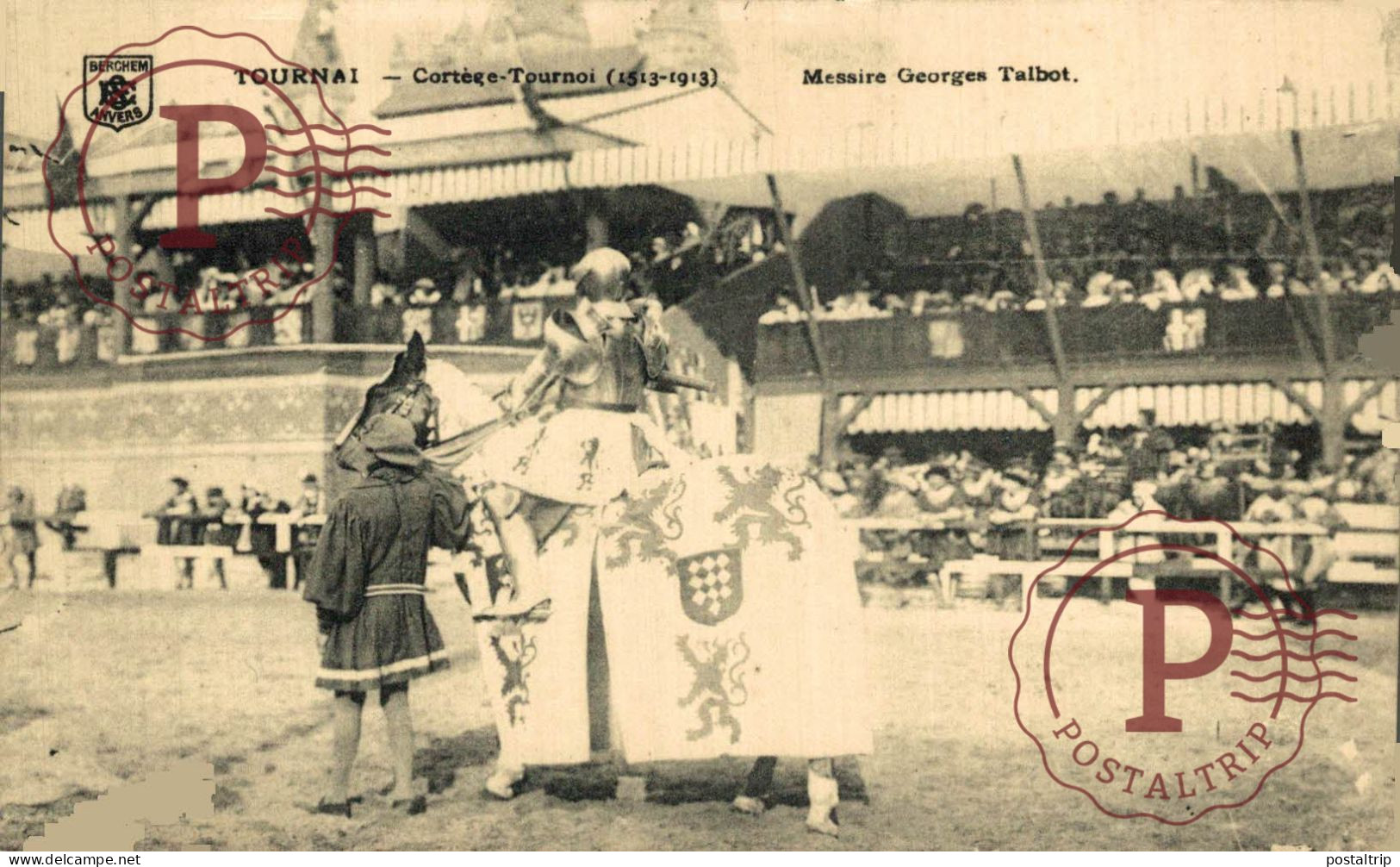 LOTE 40 POSTALES HAINAUT Tournai - Cortège-Tournoi de Chevalerie (1513-1913)