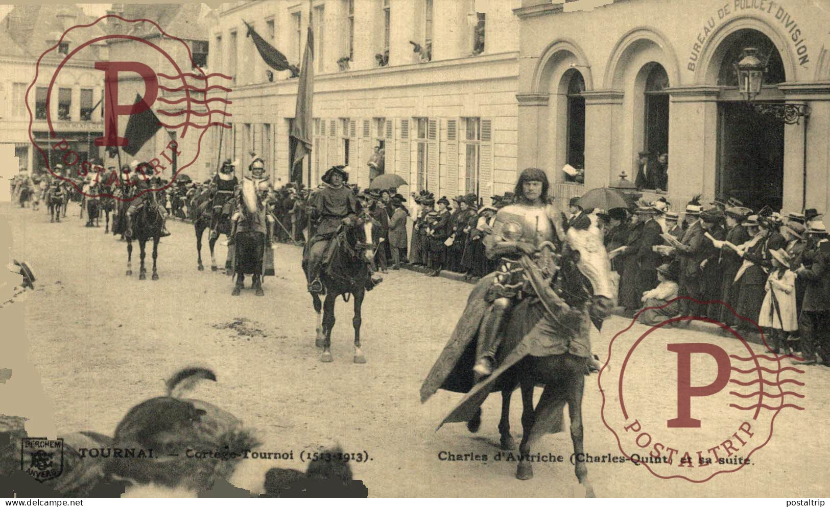 LOTE 40 POSTALES HAINAUT Tournai - Cortège-Tournoi de Chevalerie (1513-1913)