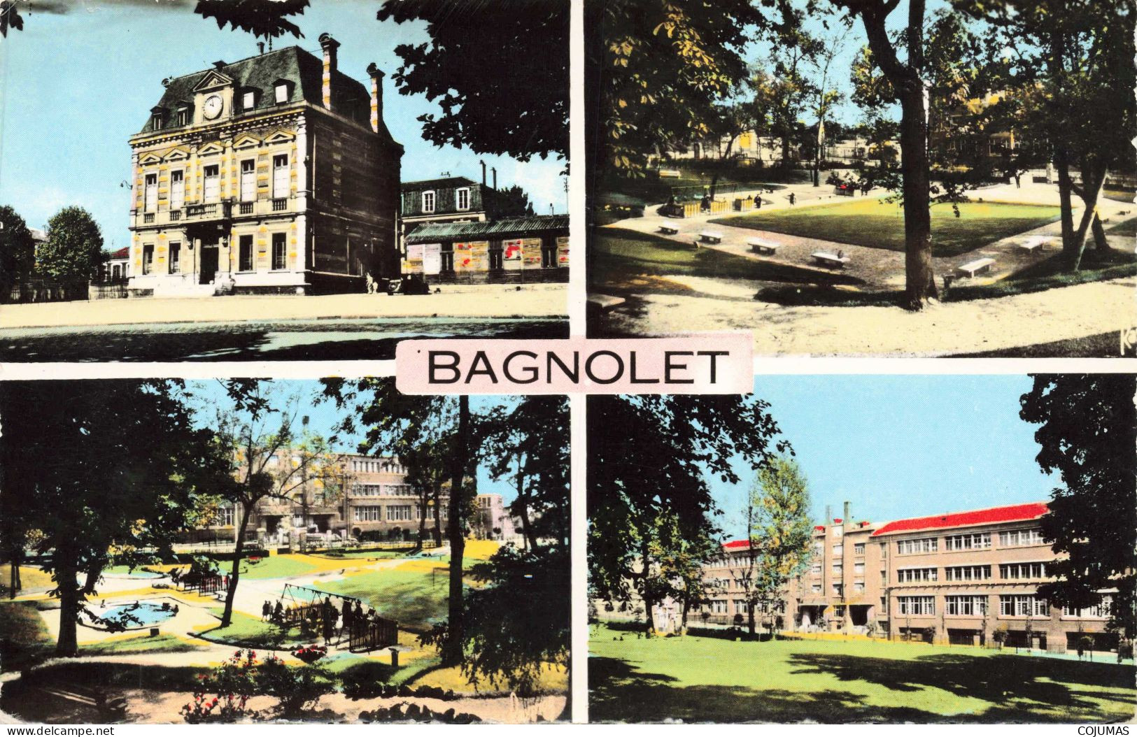 93 - BAGNOLET - S16188 - La Mairie Le Square Le Groupe Scolaire - CPSM 14x9 Cm - Bagnolet