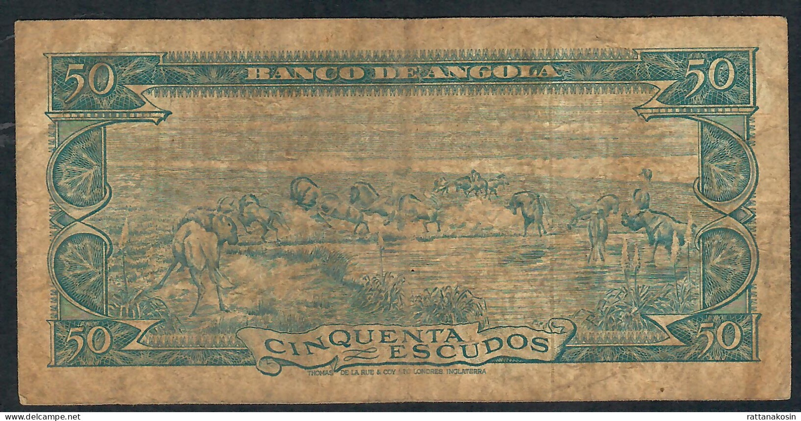 ANGOLA P93 50 ESCUDOS  10.6.1962 #11HC   AVF Only 1 P.h. - Angola