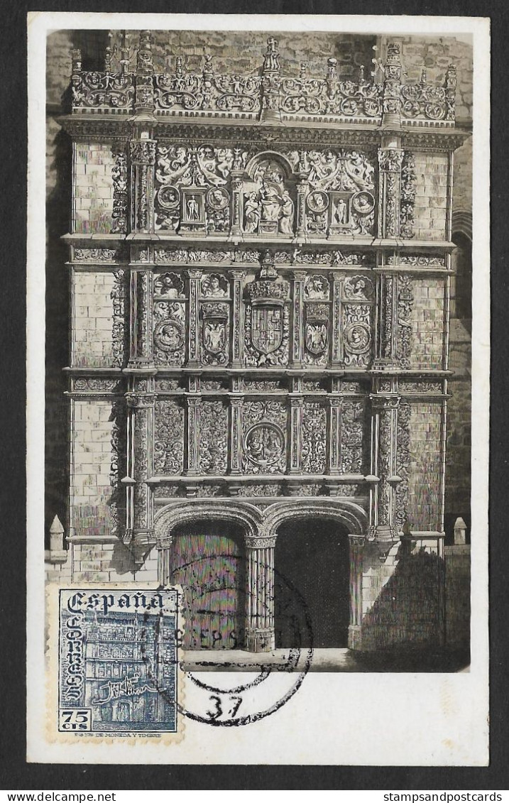 Espagne España Carte Maximum 1952 Salamanca Université Gothique Plateresco University Facade Gothic Spain Maxicard - Tarjetas Máxima