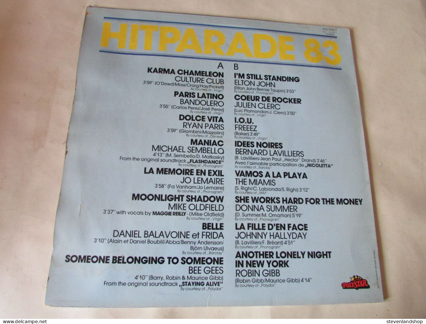 HITPARADE 83 , THE BEEGEES, JULIEN CLERC, JOHNNY HALLYDAY, ELTON JOHN, JO LEMAIRE ENZ.... - Collector's Editions