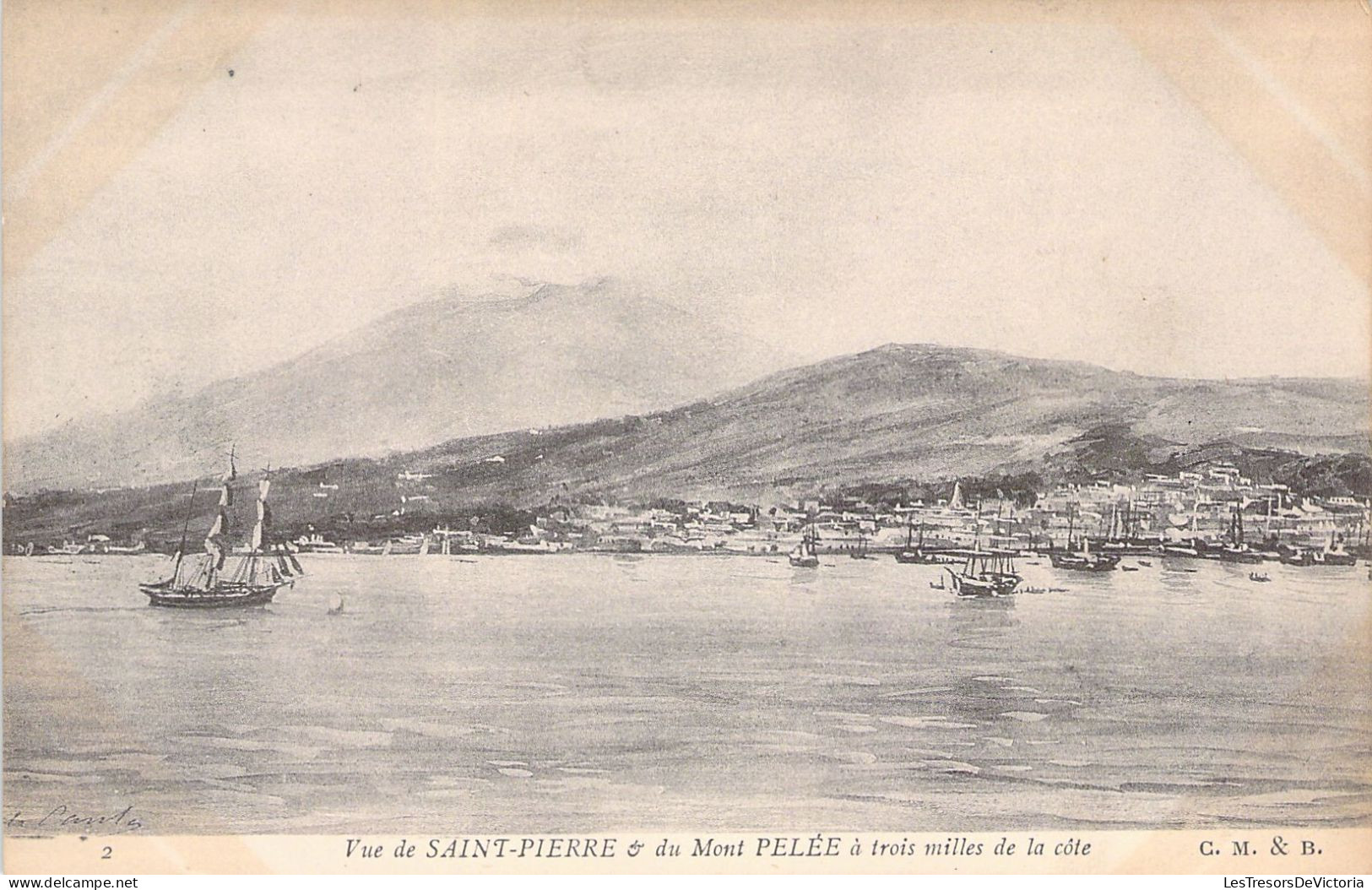 FRANCE - MARTINIQUE - Vue De Saint Pierre Prise Du Mont Pelée à Trois Milles De La Côte - Carte Postale Ancienne - Autres & Non Classés