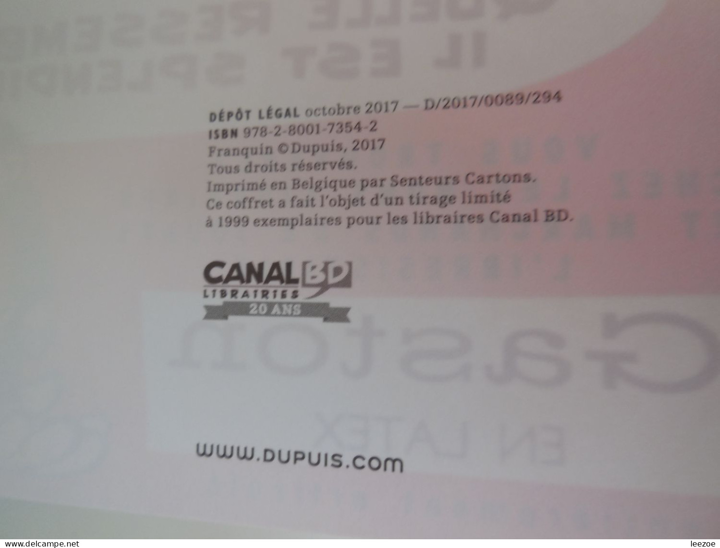 BD GASTON 0, étui collector format italien tirage limité à 1999 EX, 2017..................N5.05.2023