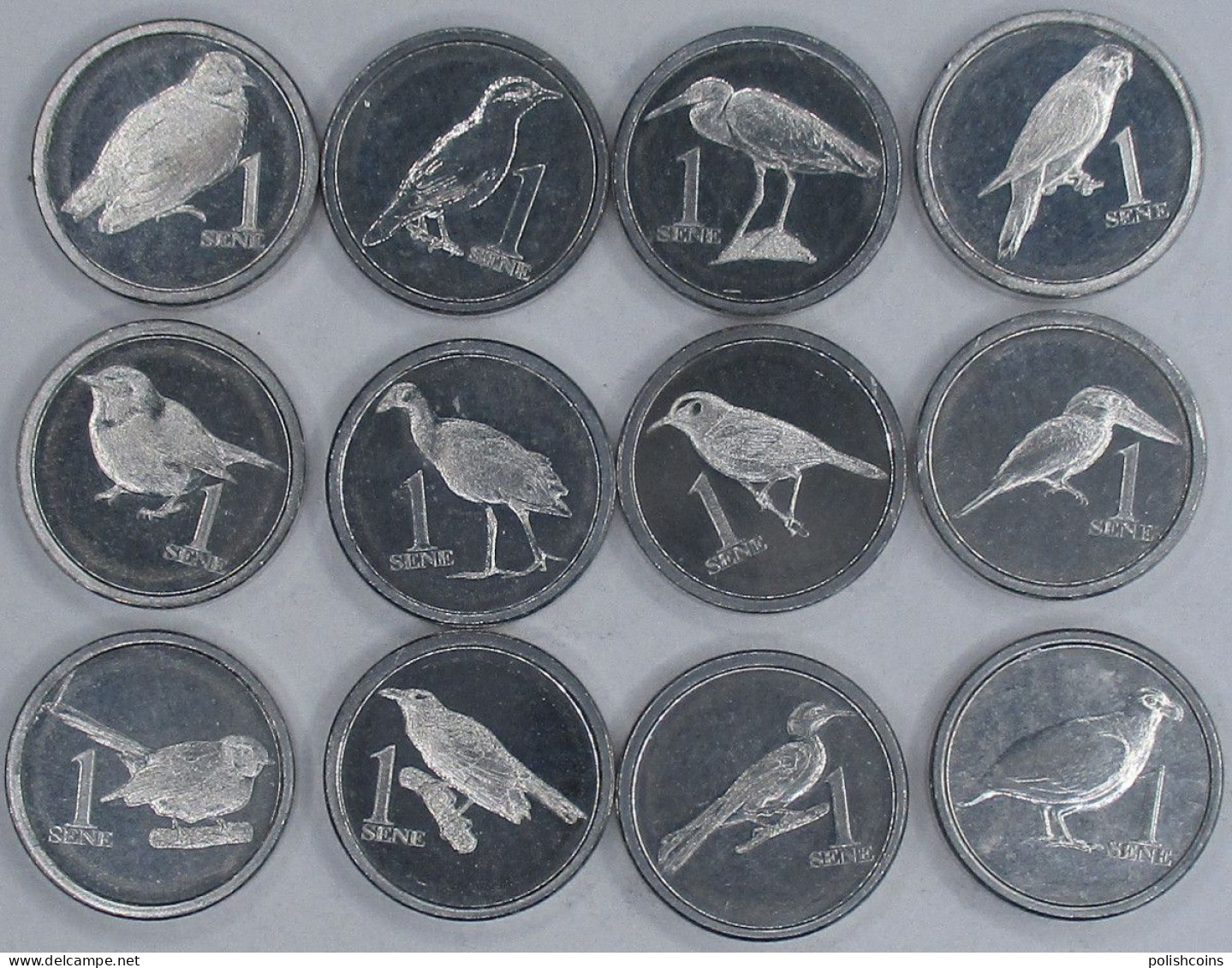 SAMOA 2020 BIRDS Set 12 Coins 1 Sene UNC #bblue - Samoa