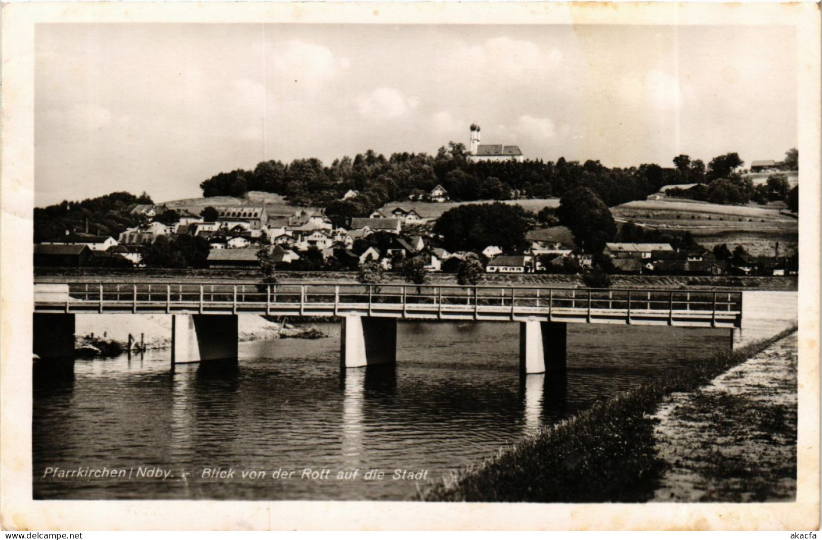 CPA AK Pfarrkirchen Blick Von Der Rott Auf Die Stadt GERMANY (892722) - Pfarrkirchen