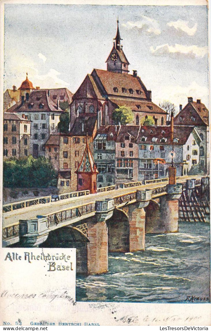 SUISSE - Basel - Alte Rheihbrucke - Carte Postale Ancienne - Bâle