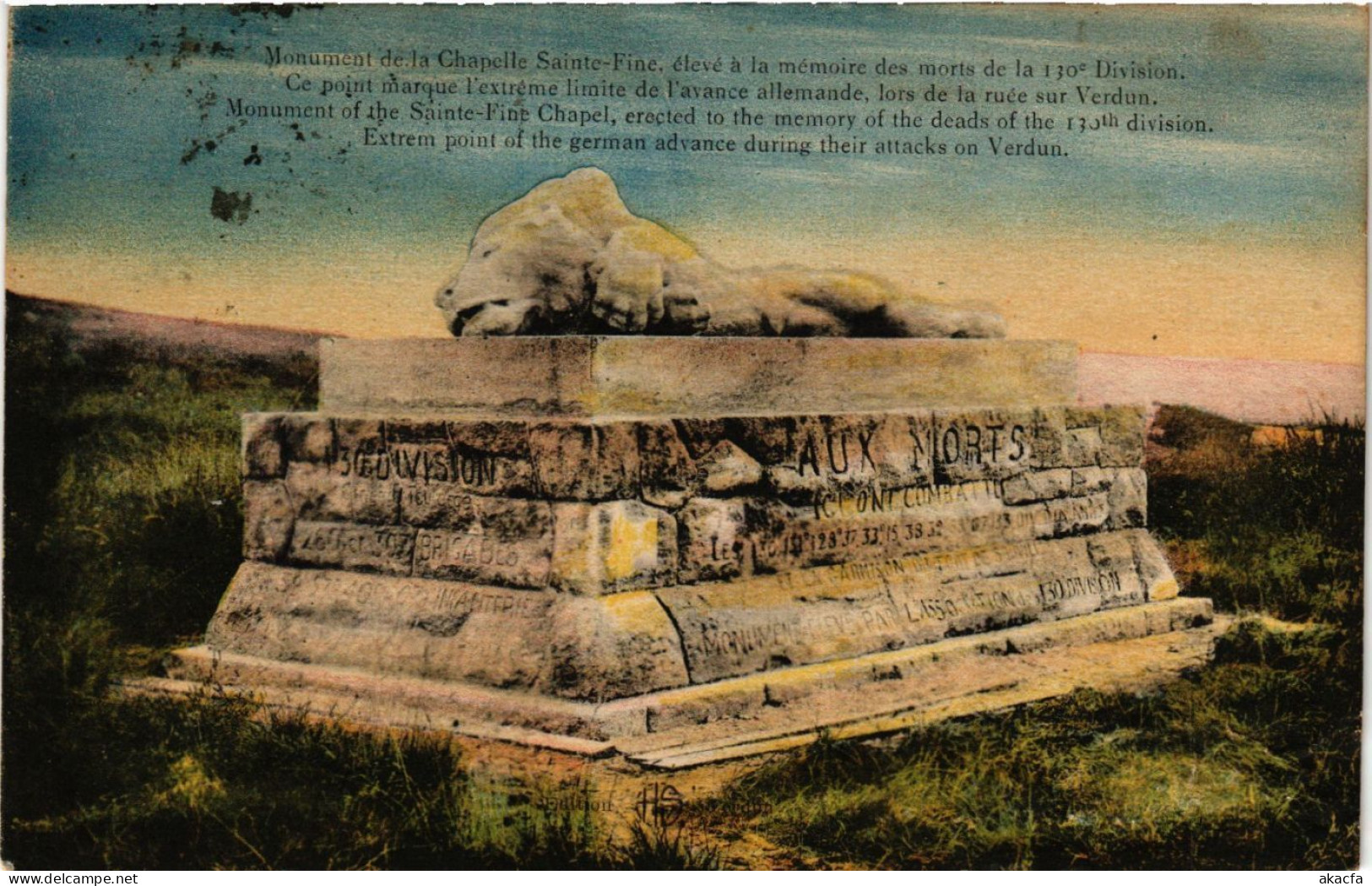 CPA MILITAIRE Monument De La Chapelle Sainte-Fine (316604) - Monuments Aux Morts