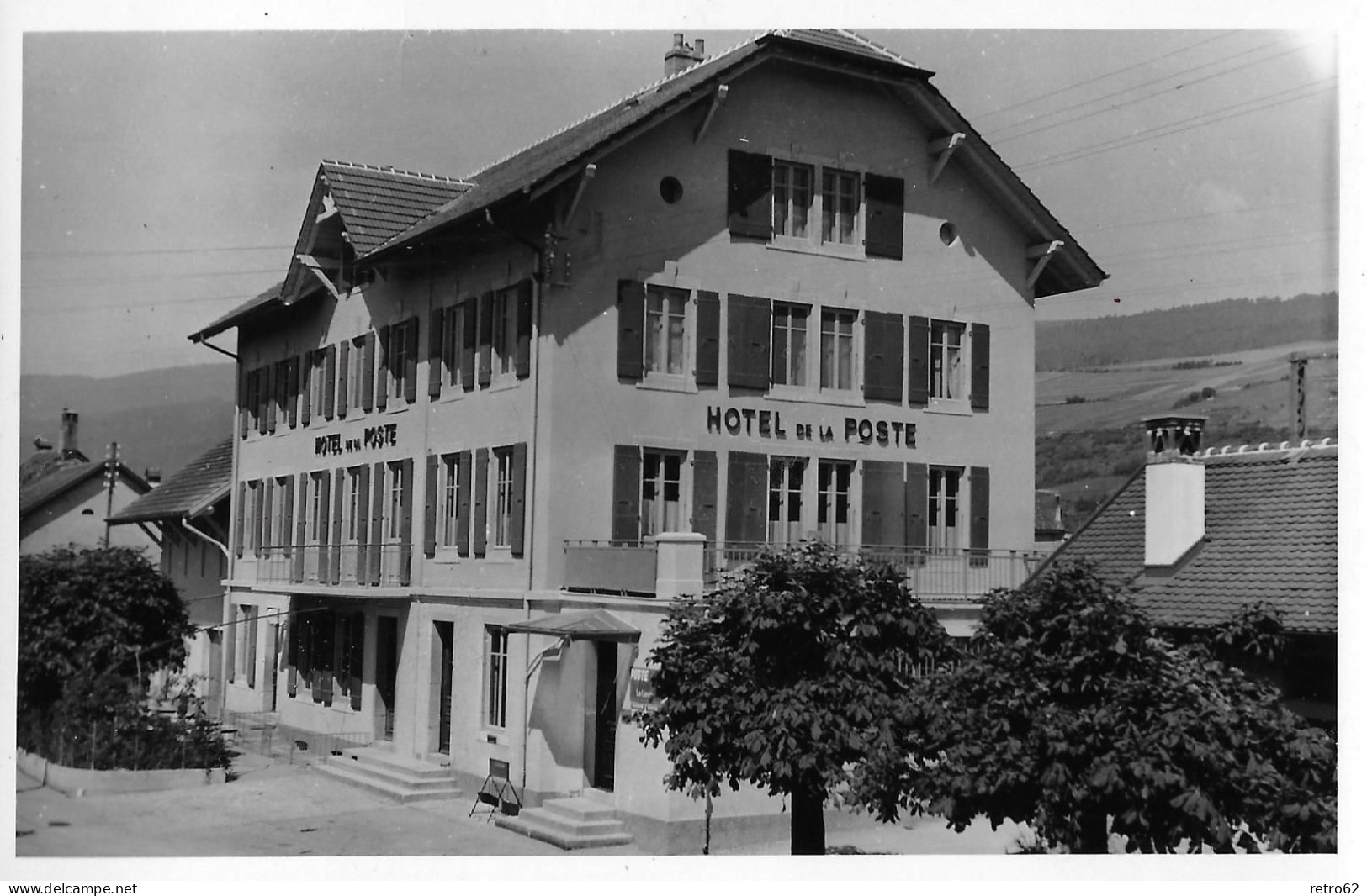 LANDERON ► Hotel De La Poste, Schöne Fotokarte Ca.1945 - Le Landeron