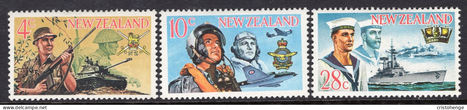 New Zealand 1968 Armed Forces Set HM (SG 884-886) - Nuevos