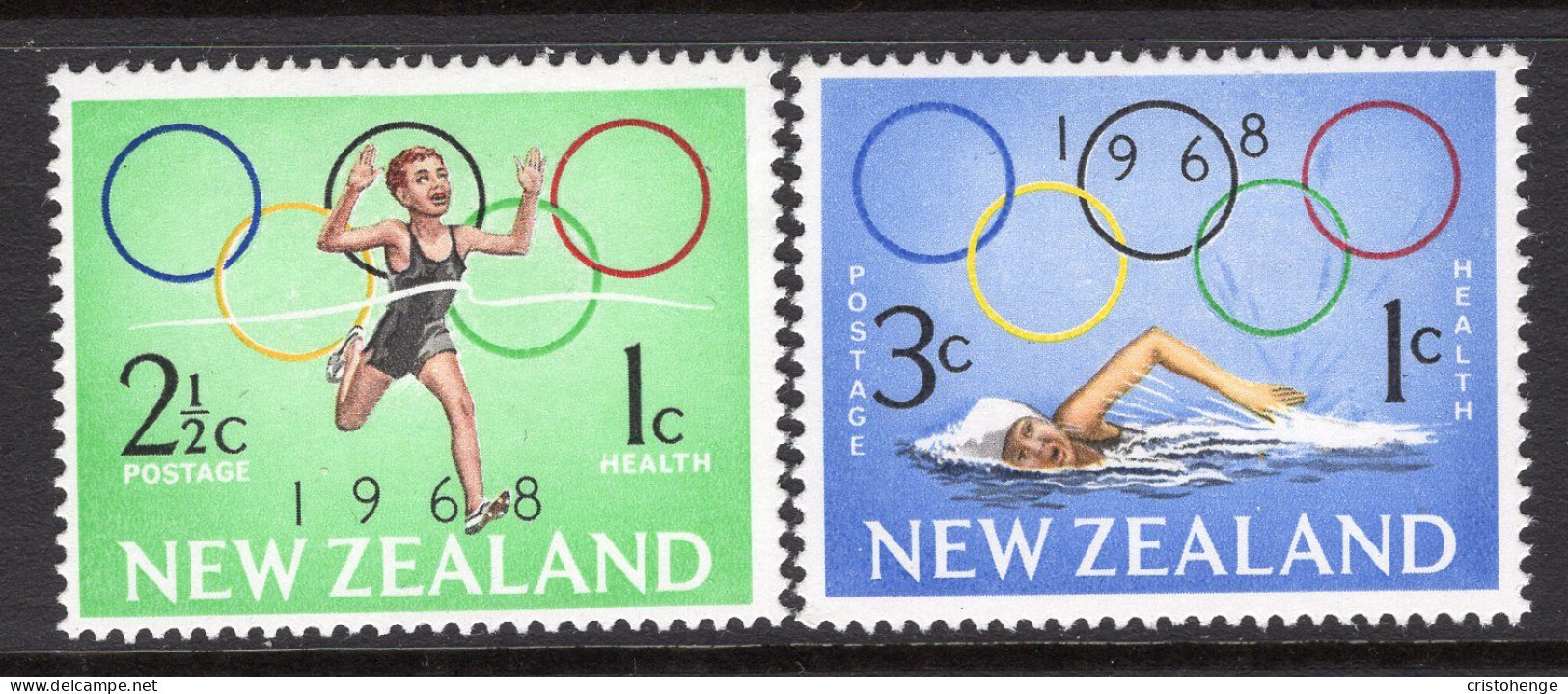 New Zealand 1968 Health - Olympic Games Set HM (SG 887-888) - Neufs