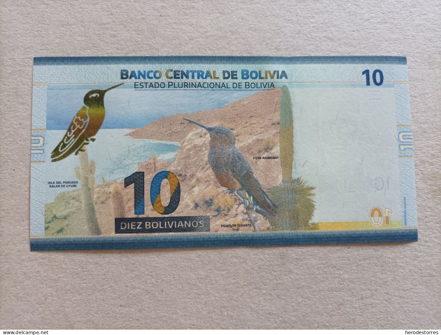 Billete De Bolivia De 10 Bolivianos, Serie A, Año 2018, UNC - Bolivia