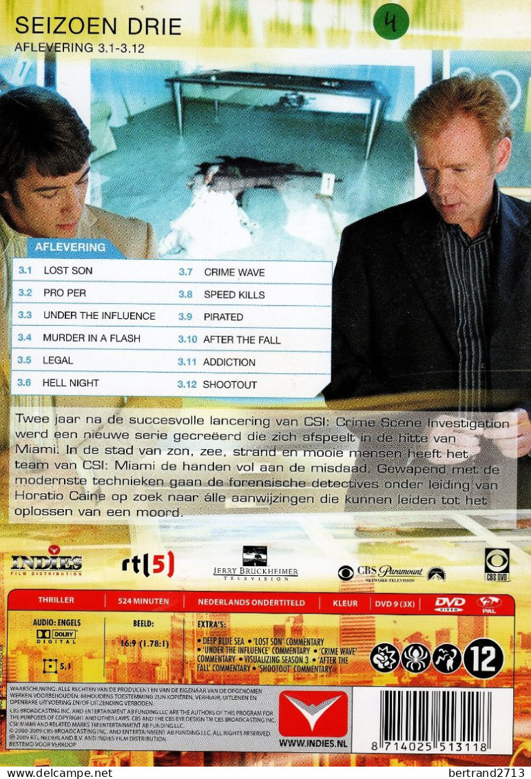 CSI:Miami Seizoen 3 Afl. 3.1 - 3.12 - TV Shows & Series