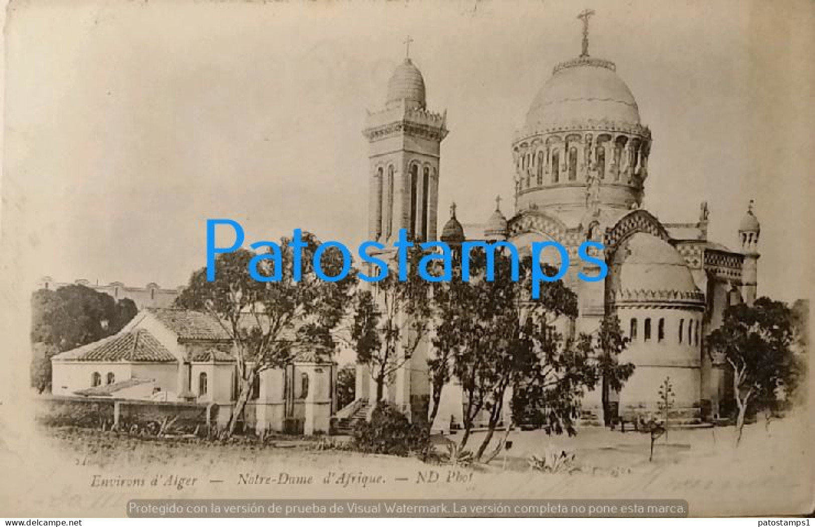 206007 AFRICA ALGER ARGELIA NOTRE DAME CHURCH CIRCULATED TO ARGENTINA POSTAL POSTCARD - Non Classés