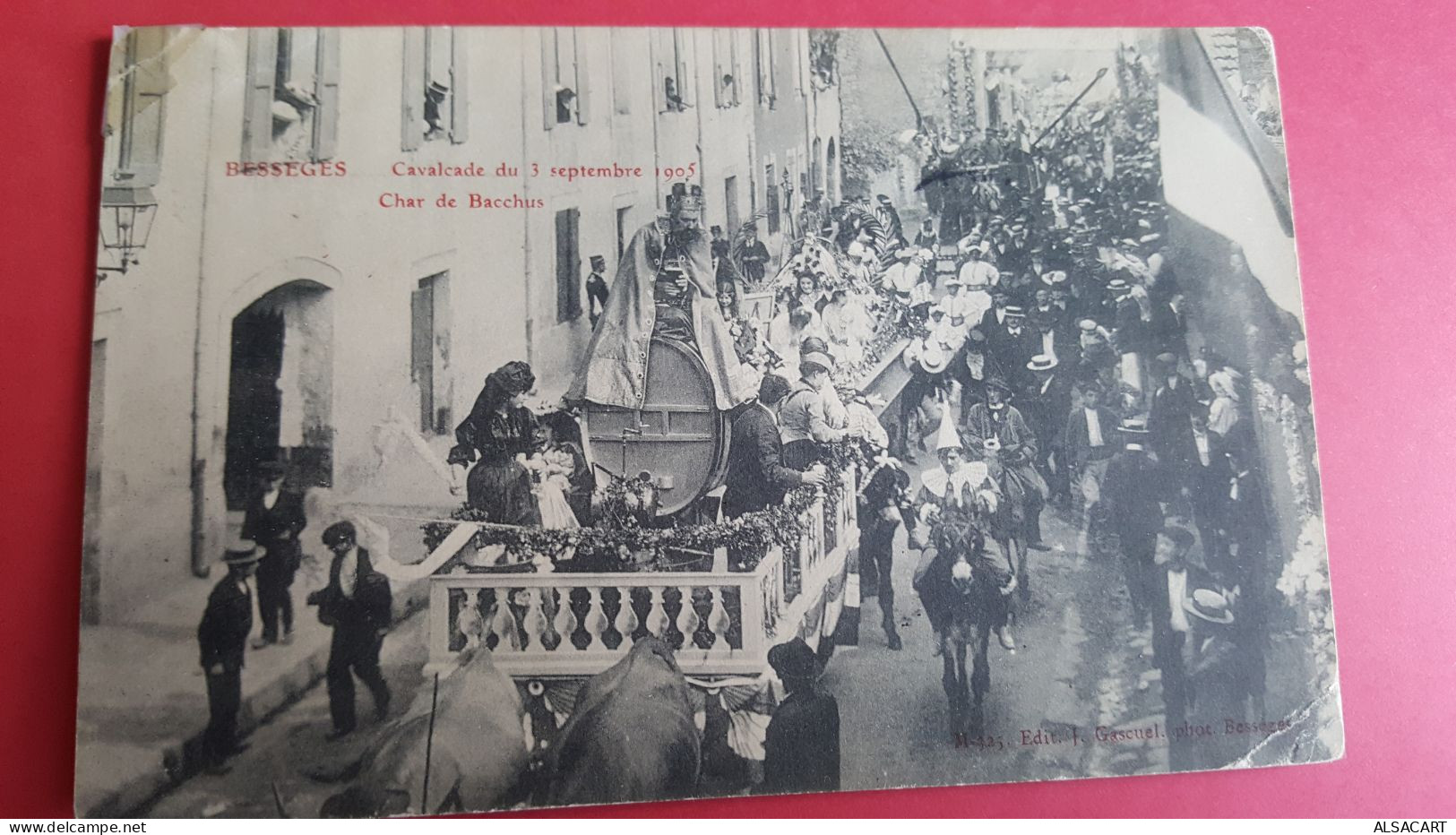 Bessèges , Cavalcade Du 3 Septembre 1905 , Char De Bacchus - Bessèges