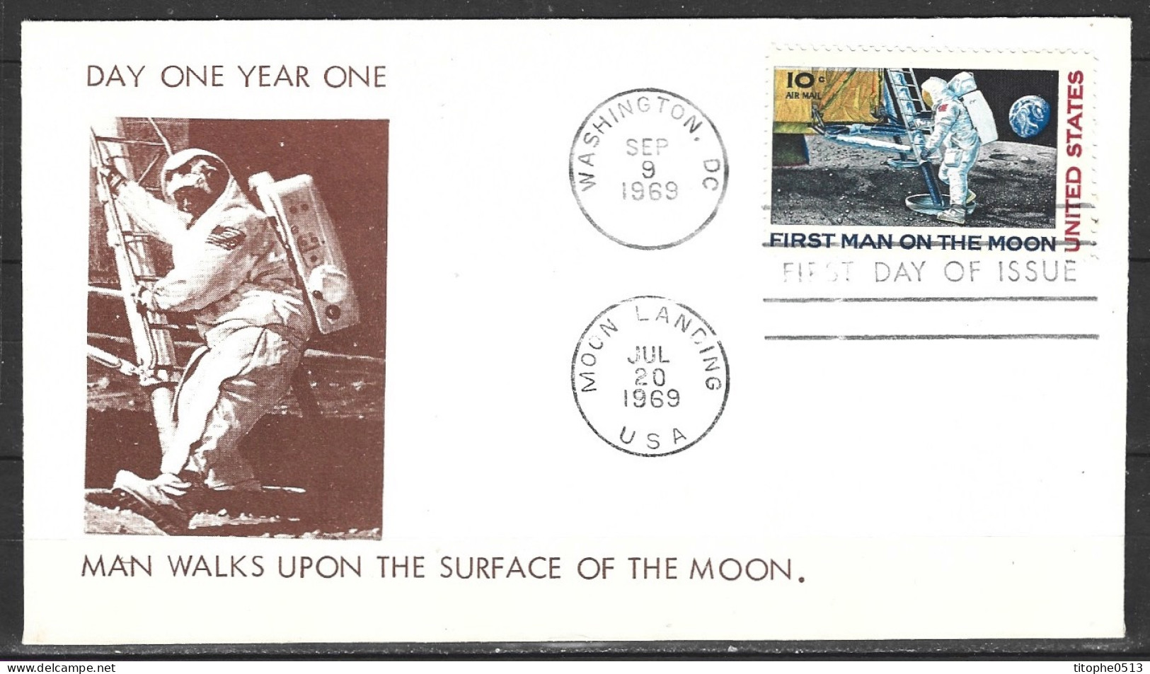 USA. PA 73 De 1969 Sur Enveloppe 1er Jour. Neil Armstrong. - North  America