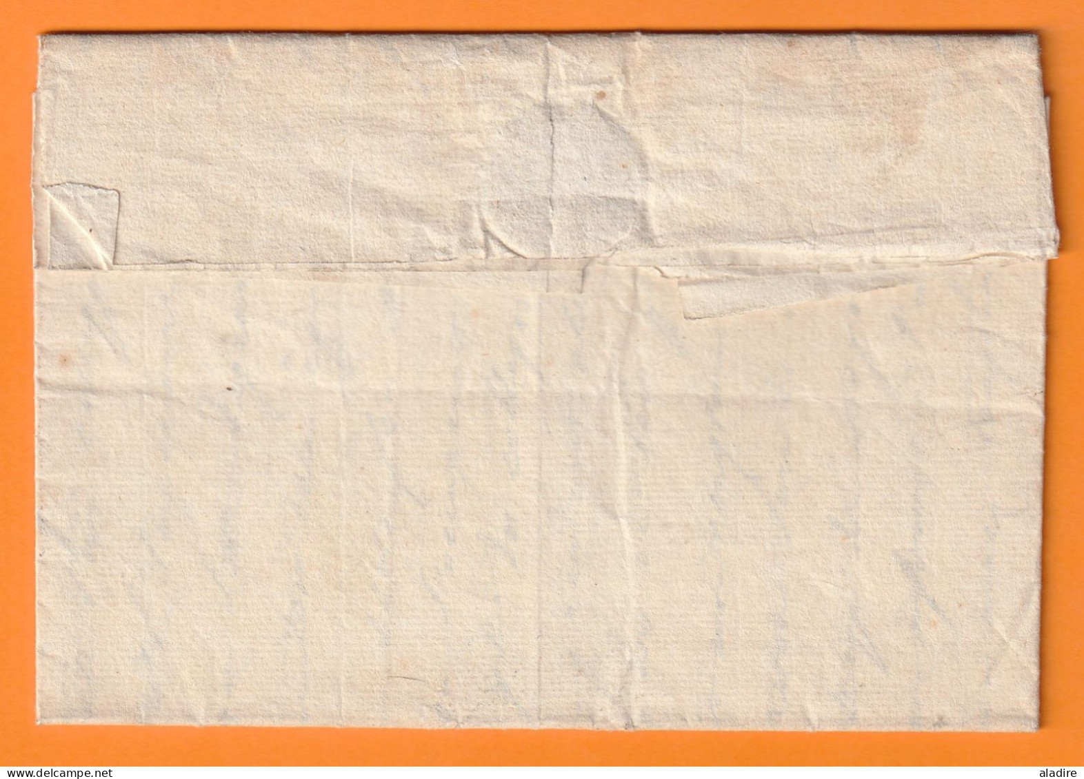 1825 - Lettre Pliée Avec Corresp De 2 P. De PARIS, Université De France Vers Noyers, Yonne - P Rouge Ds Triancle Ouvert - 1801-1848: Precursors XIX