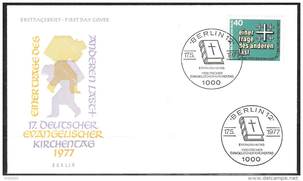 Berlin FDC 1977 Nr.548  Evangelischer Kirchentag Berlin ( D 2145 )Günstige Versandkosten - 1971-1980