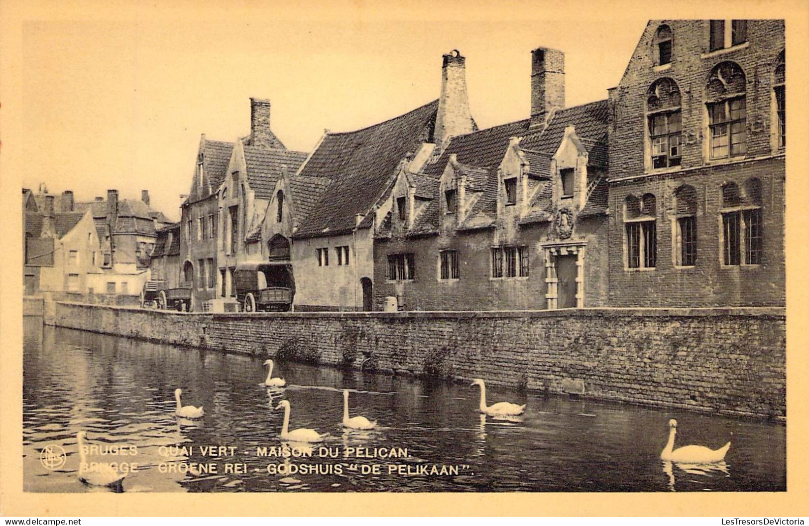 BELGIQUE - BRUGGE - QUAI VERT - Maison Du Pelican - Edition Lux - Carte Postale Ancienne - Brugge