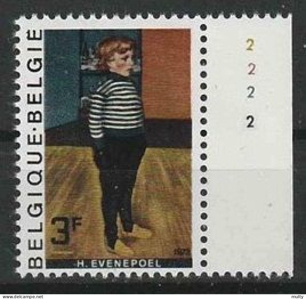Belgie OCB 1686 ** MNH Met Plaatnummer 2 - 1971-1980