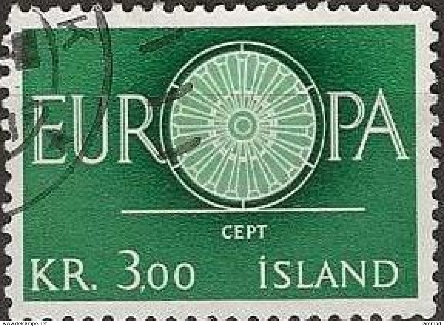 ICELAND 1960 Europa - 3k - Conference Emblem FU - Gebraucht