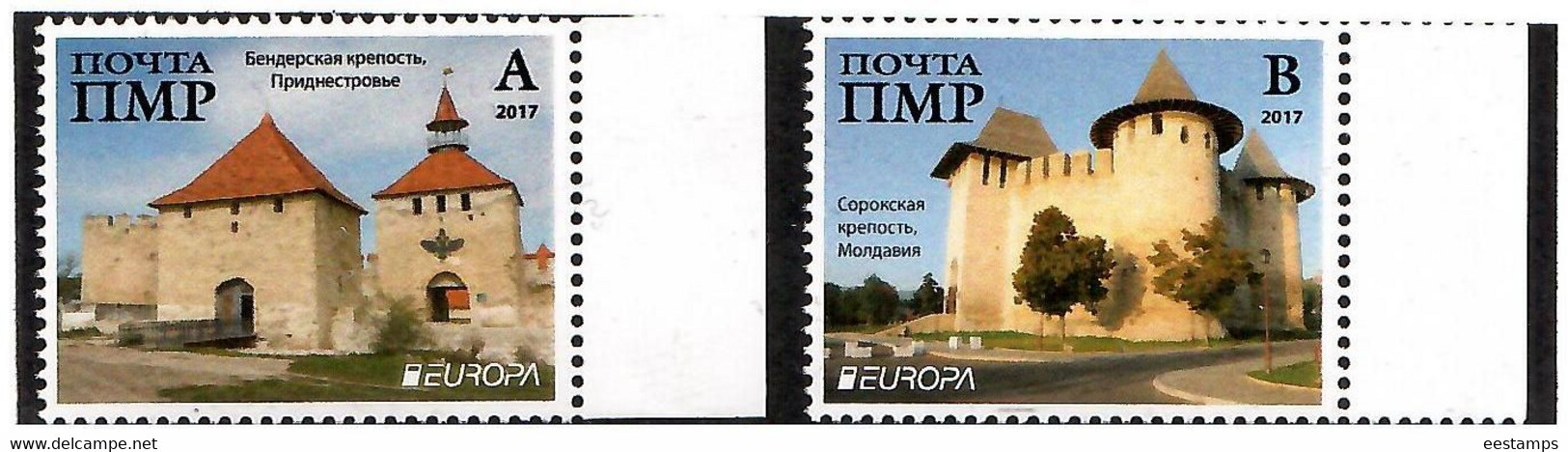 Moldova / PMR Transnistria . 2017  Europa CEPT .Castles.2v:A,B - Moldavië