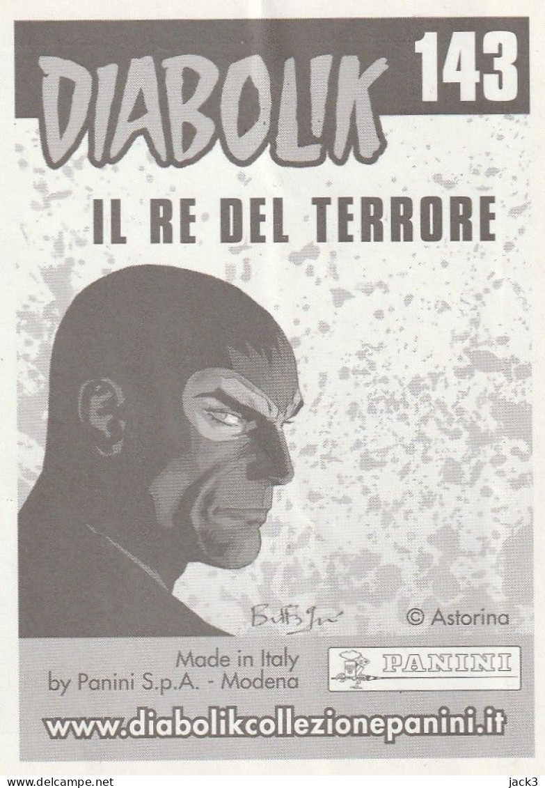 FIGURINA - DIABOLIK - IL RE DEL TERRORE - COLLEZIONI PANINI - Altri & Non Classificati