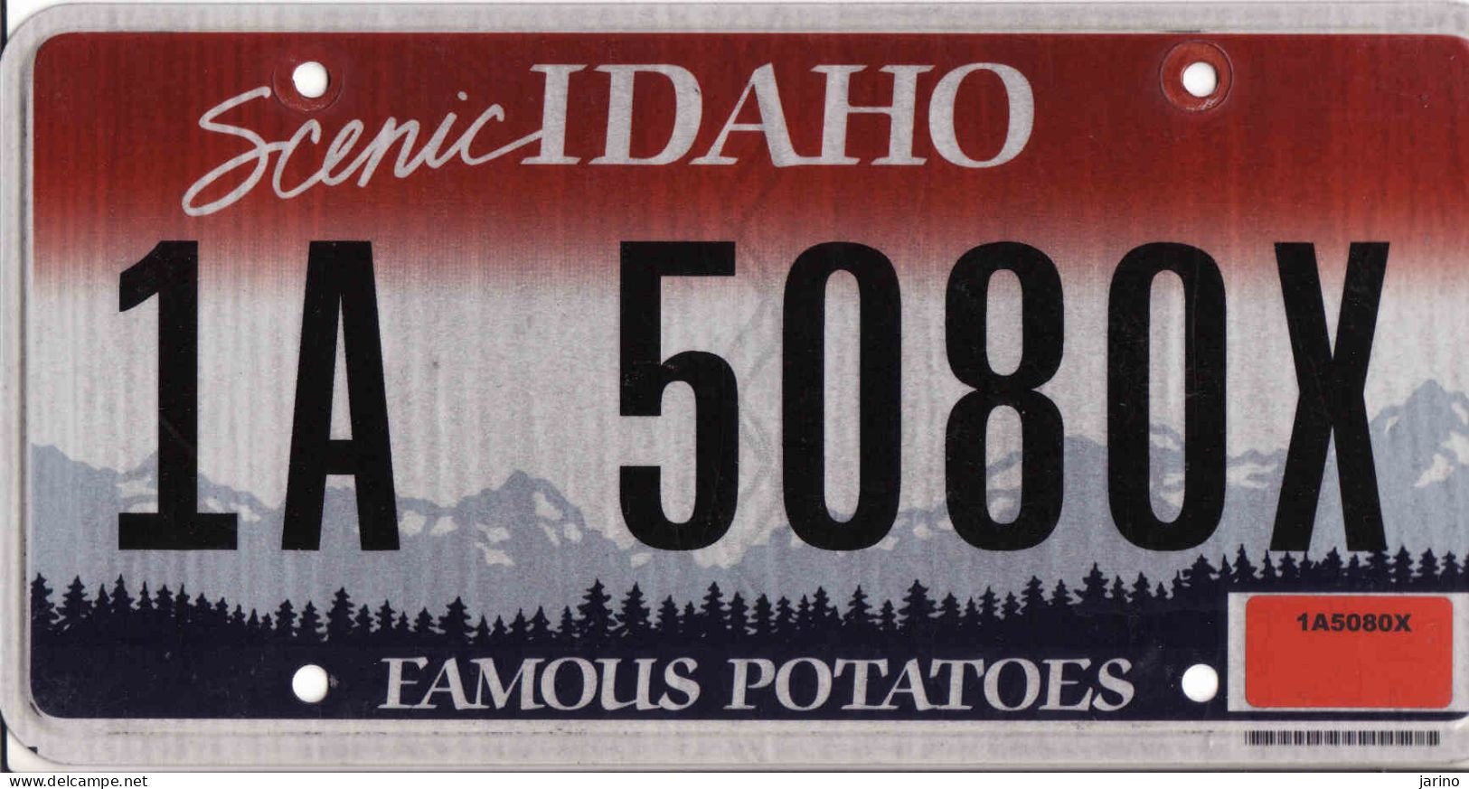 Plaque D' Immatriculation USA - State Idaho, USA License Plate - State Idaho, 30,5 X 15 Cm, Fine Condition - Number Plates