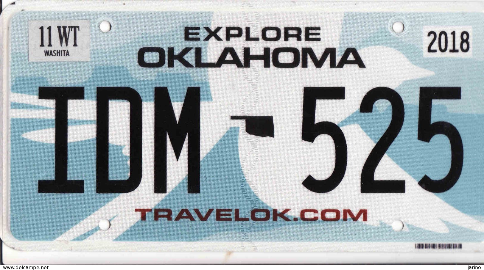 Plaque D' Immatriculation USA - State Oklahoma, USA License Plate - State Oklahoma, 30,5 X 15 Cm, Fine Condition - Nummerplaten