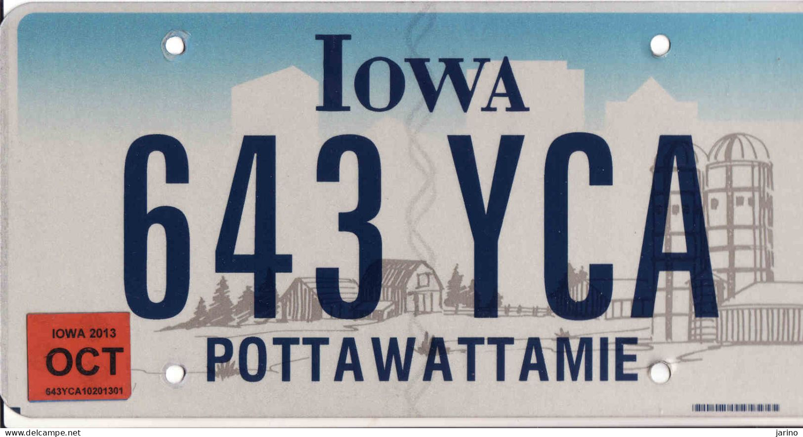 Plaque D' Immatriculation USA - State Iowa, USA License Plate - State Iowa, 30,5 X 15 Cm, Fine Condition - Number Plates