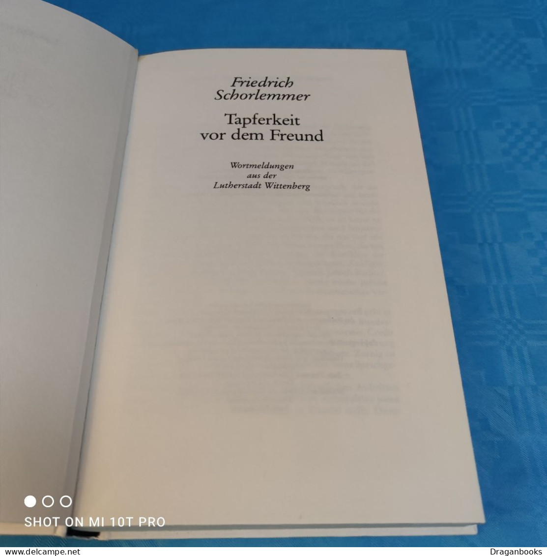 Friedrich Schorlemmer - Tapferkeit Vor Dem Freund - Andere & Zonder Classificatie