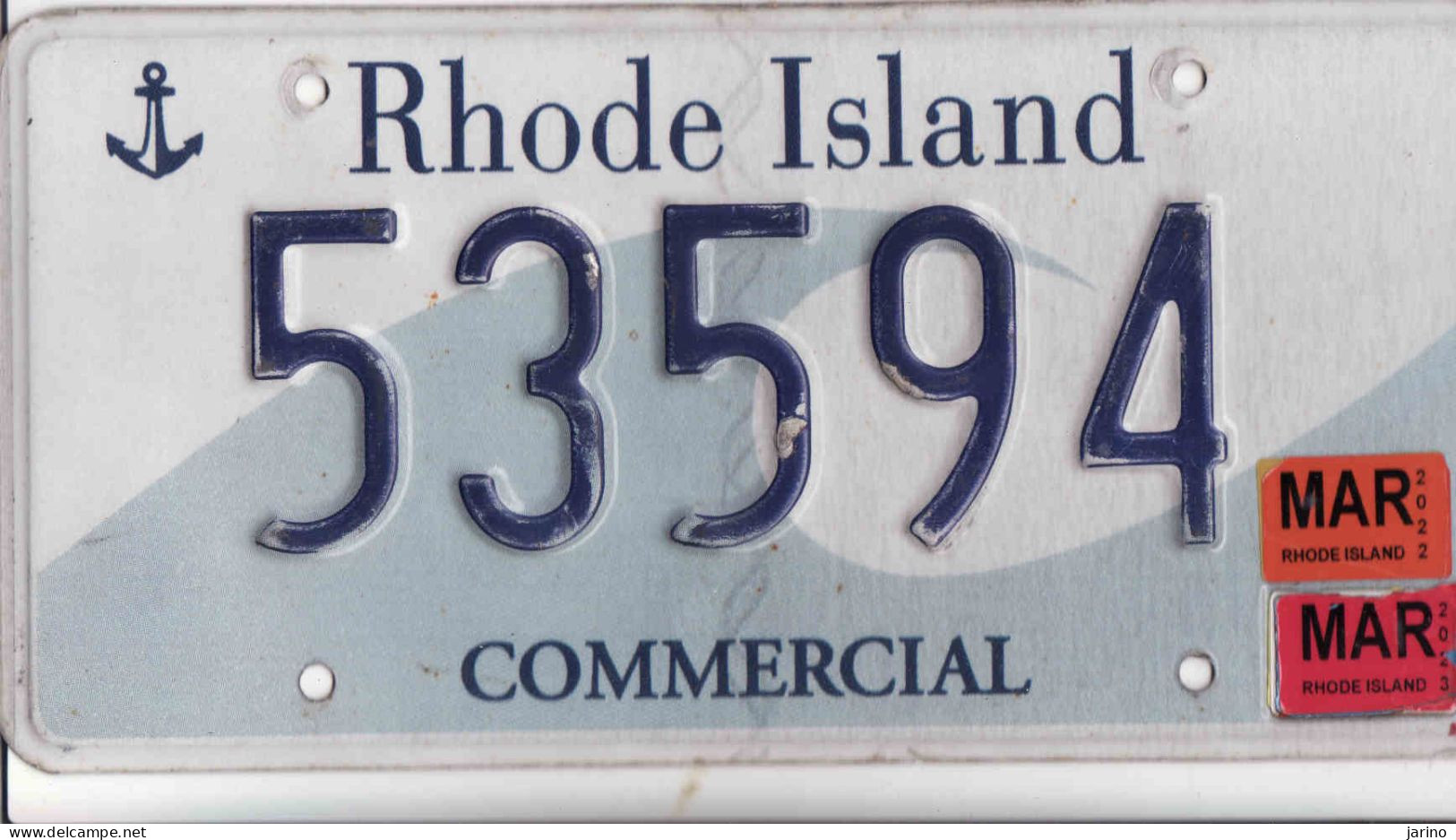 Plaque D' Immatriculation USA - State Rhode Island, USA License Plate - State Rhode Island, 30,5 X 15 Cm, Fine Condition - Placas De Matriculación