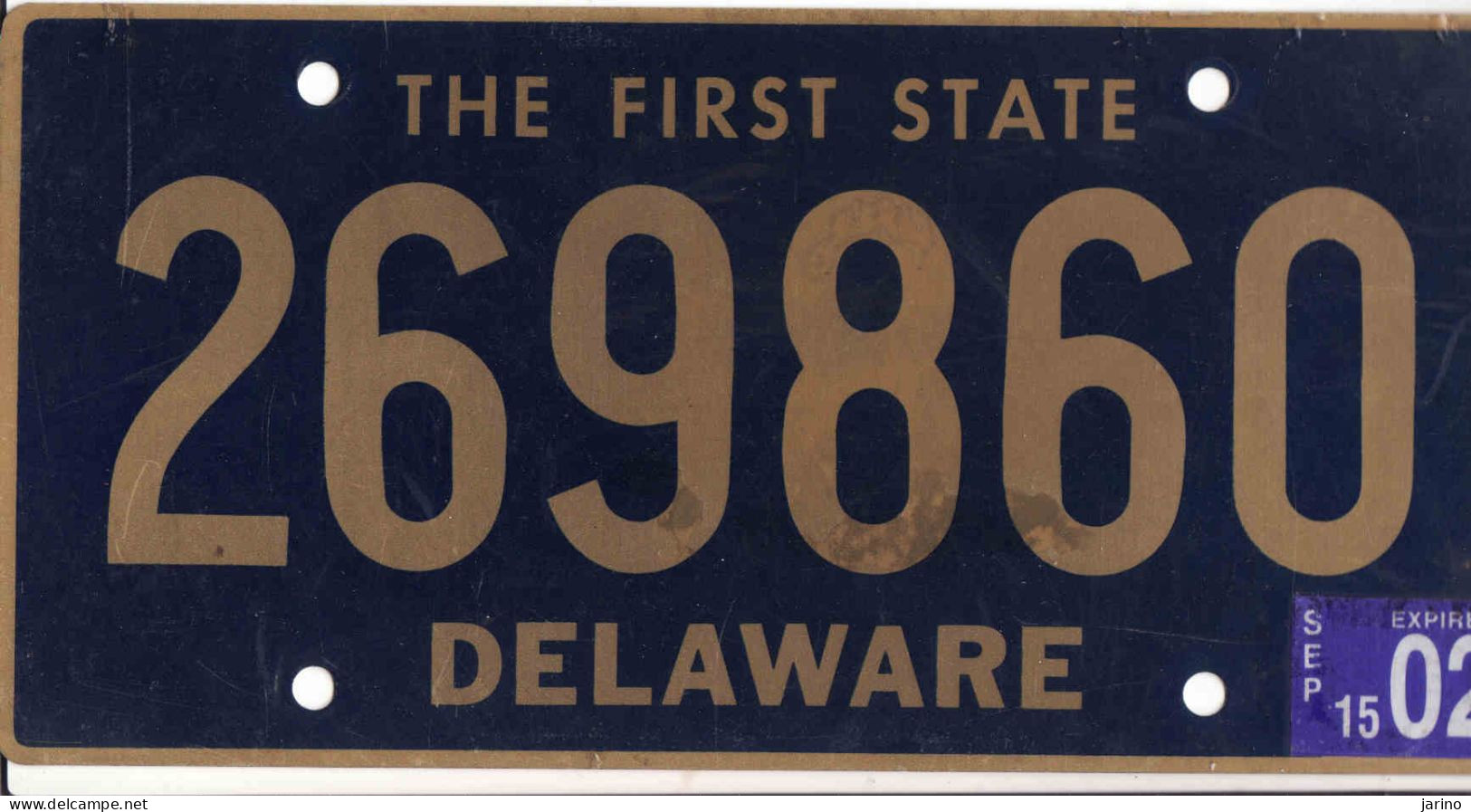 Plaque D' Immatriculation USA - State Delaware, USA License Plate - State Delaware, 30,5 X 15 Cm, Fine Condition - Number Plates