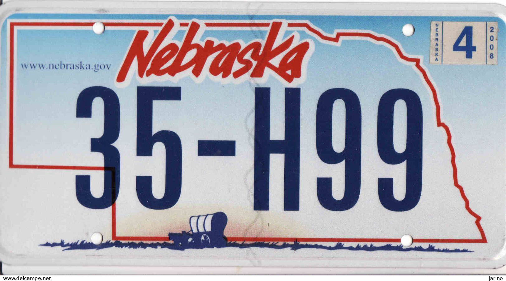 Plaque D' Immatriculation USA - State Nebraska, USA License Plate - State Nebraska, 30,5 X 15 Cm, Fine Condition - Number Plates