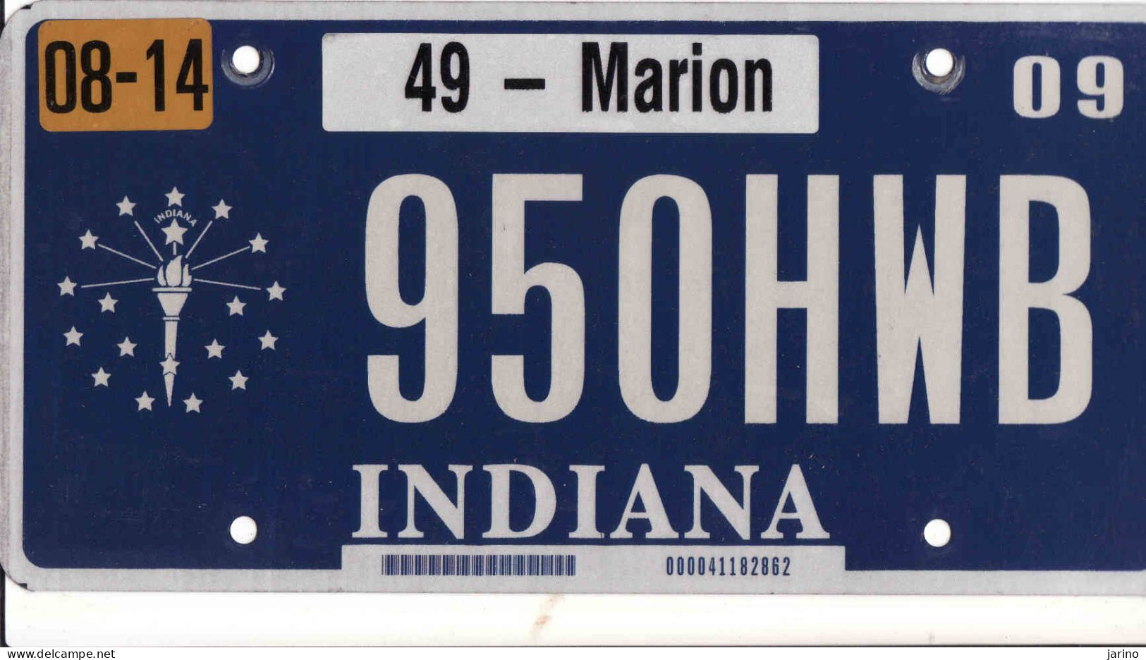 Plaque D' Immatriculation USA - State Indiana, USA License Plate - State Indiana, 30,5 X 15 Cm, Fine Condition - Kennzeichen & Nummernschilder