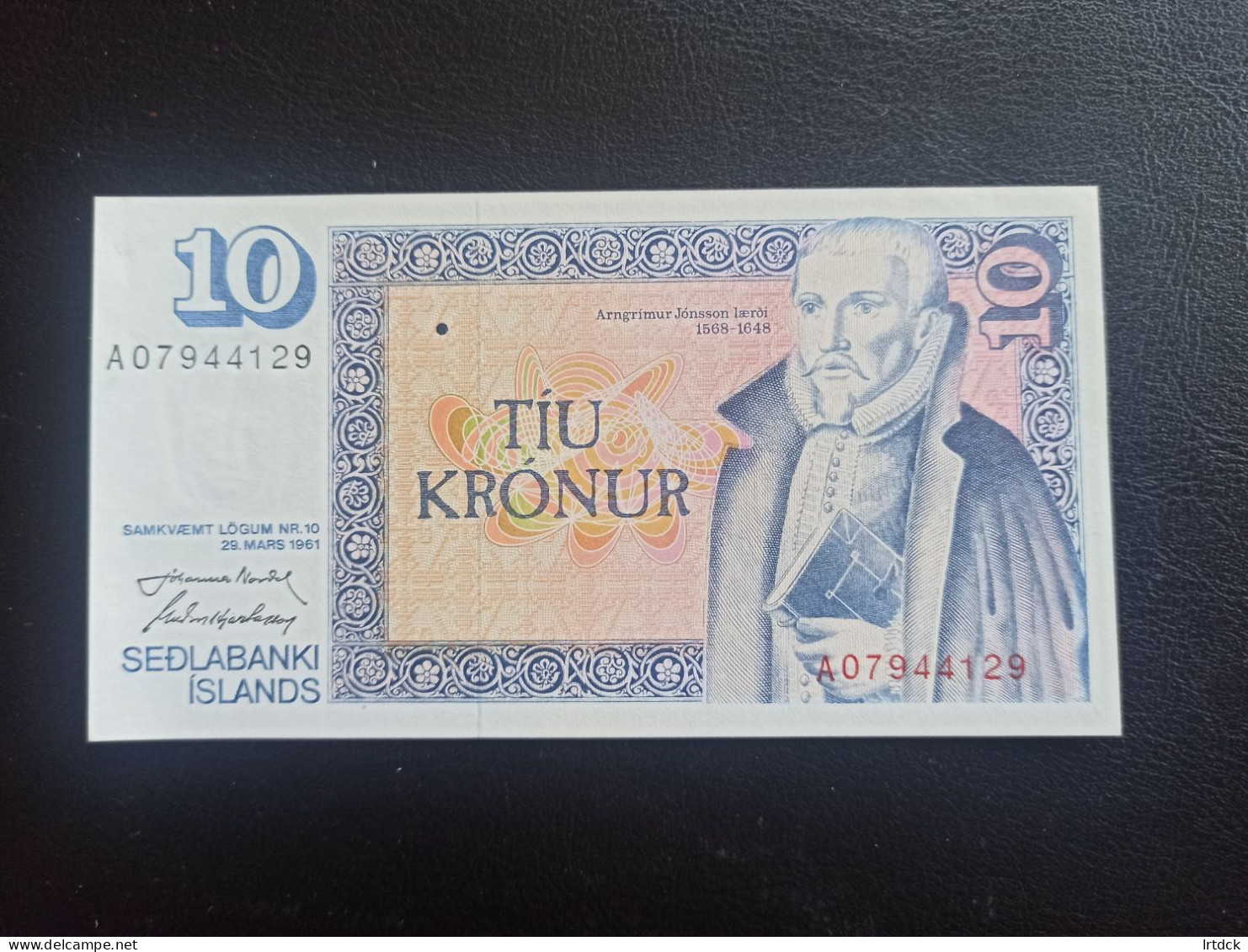 Islande Billet 10 Kronur 1961 Neuf TTB+ - Iceland