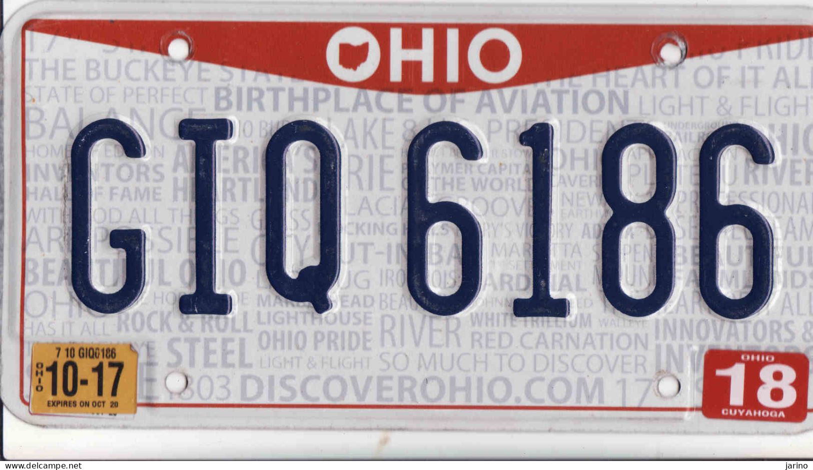 Plaque D' Immatriculation USA - State Ohio, USA License Plate - State Ohio, 30,5 X 15 Cm, Fine Condition - Number Plates