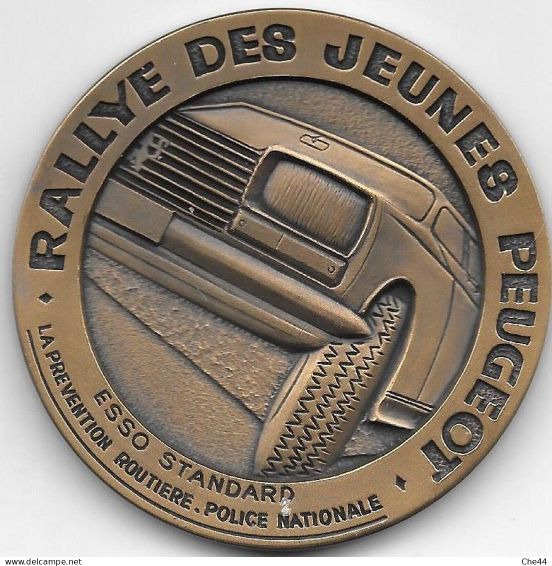 Médaille : Rallye Des Jeunes Peugeot. Prévention Routière, Esso, Police Nationale. (Voir Commentaires) - Voitures