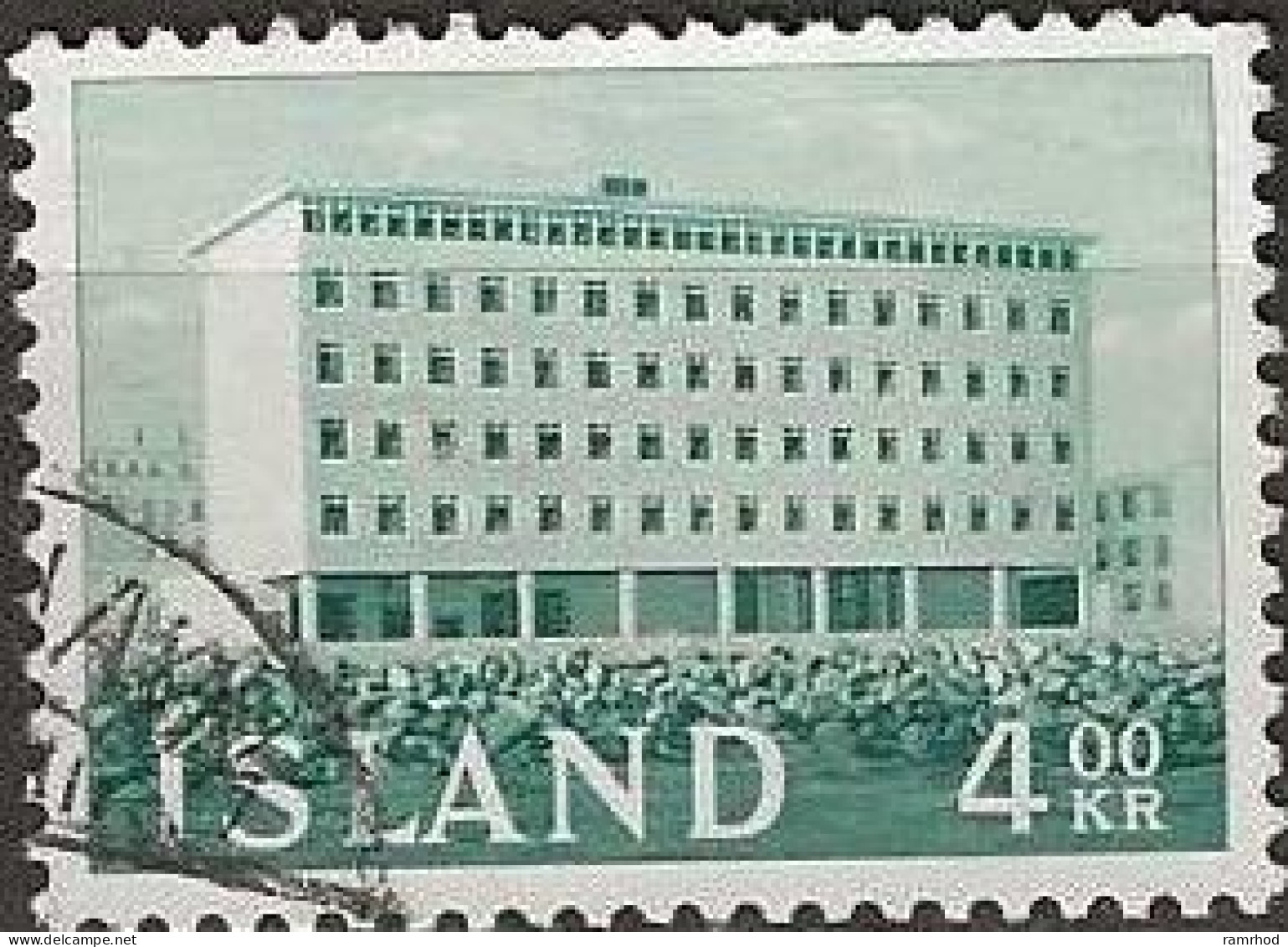 ICELAND 1962 Icelandic Buildings - 4k. Fishing Research Institute FU - Used Stamps