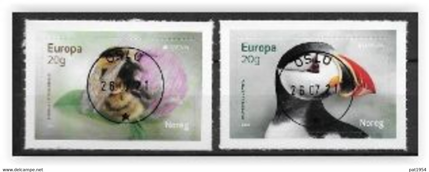 Norvège 2021 Série Oblitérée Europa Oiseau Et Abeille - Oblitérés