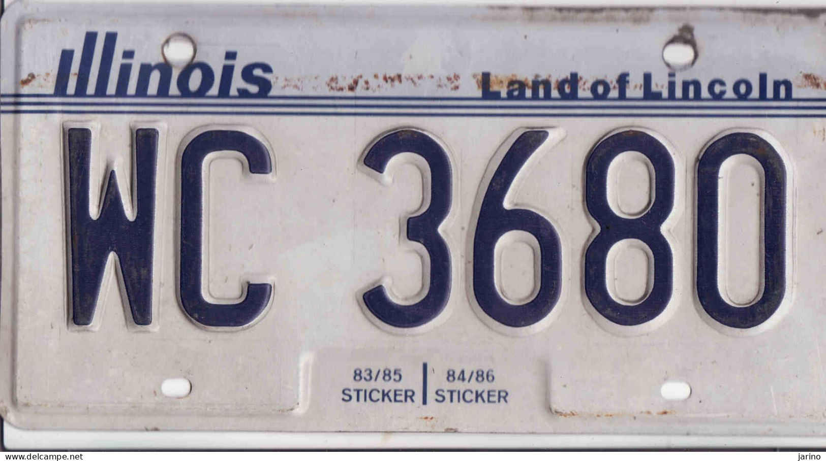 Plaque D' Immatriculation USA - State Illinois, USA License Plate - State Illinois, 30,5 X 15 Cm, Fine Condition - Placas De Matriculación