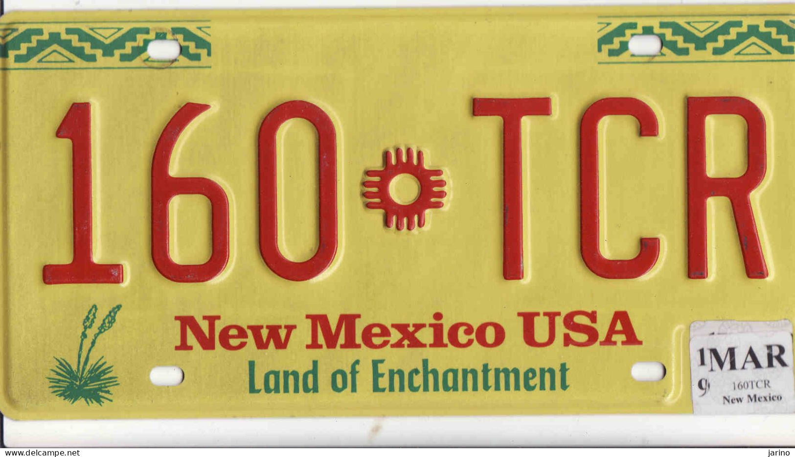 Plaque D' Immatriculation USA - State New Mexico, USA License Plate - State New Mexico, 30,5 X 15 Cm, Fine Condition - Placas De Matriculación