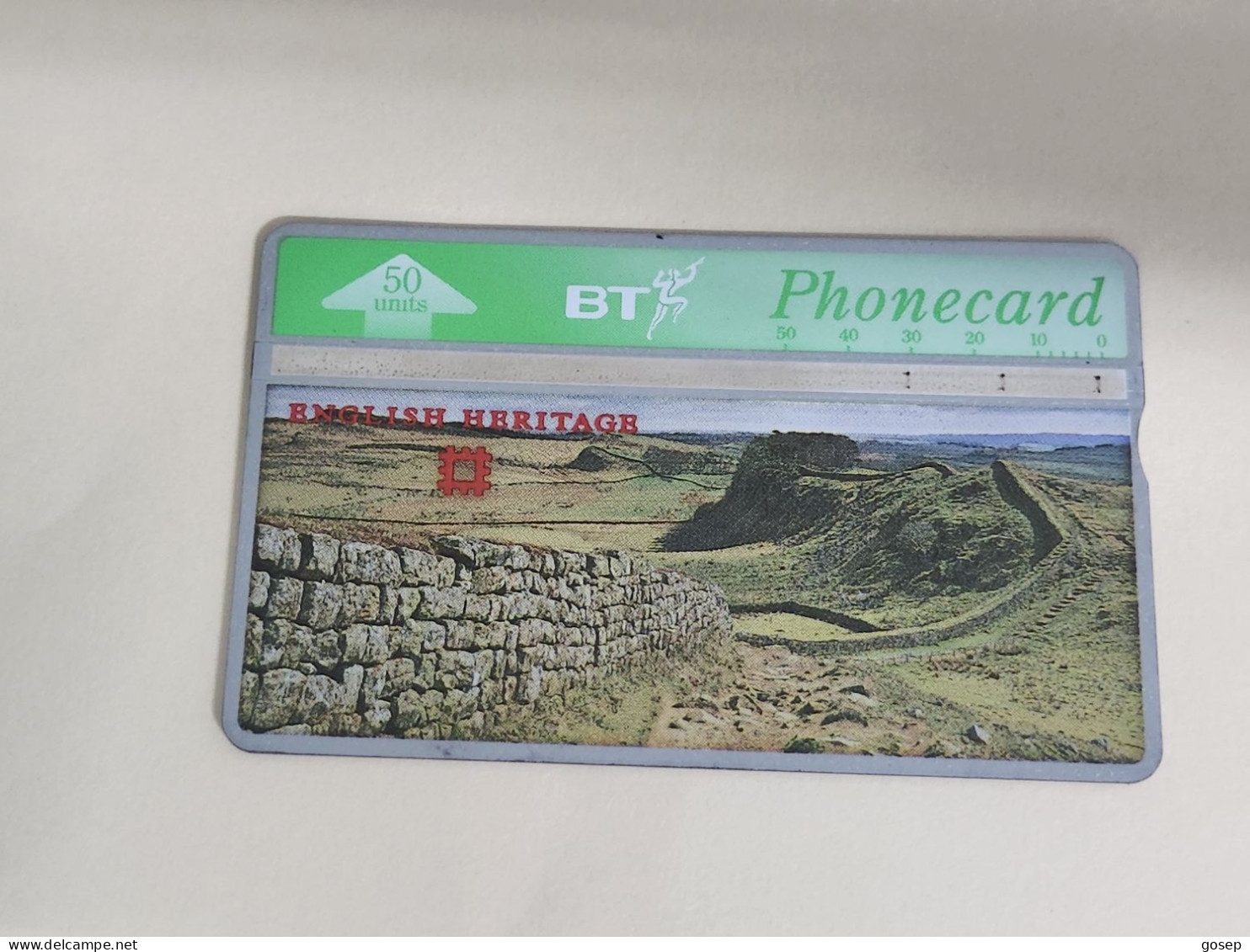 United Kingdom-(BTA107)-HERITAGE-Hadrian's Wall-(176)(50units)(527K18056)price Cataloge3.00£-used+1card Prepiad Free - BT Advertising Issues