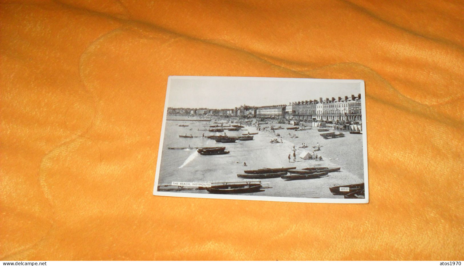 CARTE POSTALE ANCIENNE CIRCULEE DE 1958../ THE BEACH WEYMOUTH...CACHET + TIMBRE - Weymouth