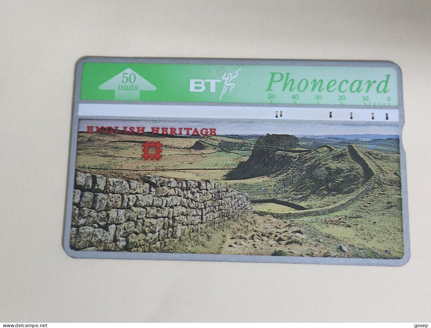 United Kingdom-(BTA107)-HERITAGE-Hadrian's Wall-(178)(50units)(547B16011)price Cataloge3.00£-used+1card Prepiad Free - BT Edición Publicitaria