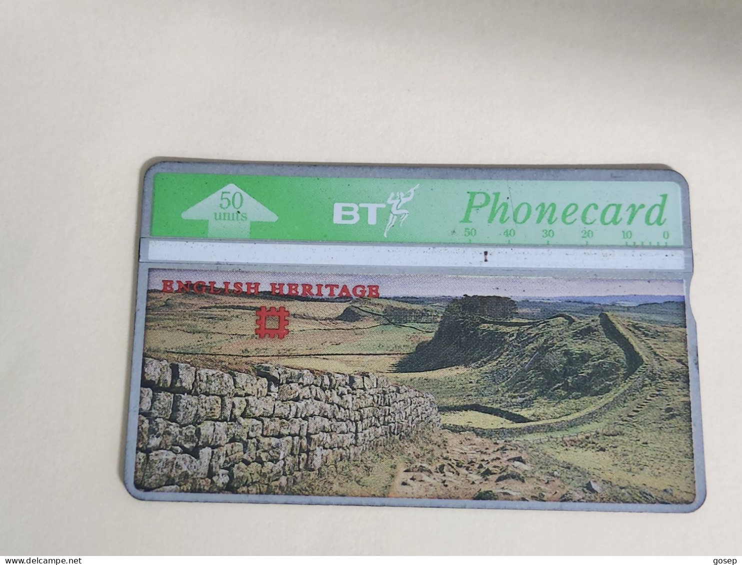 United Kingdom-(BTA107)-HERITAGE-Hadrian's Wall-(180)(50units)(528G01206)price Cataloge3.00£-used+1card Prepiad Free - BT Emissions Publicitaires