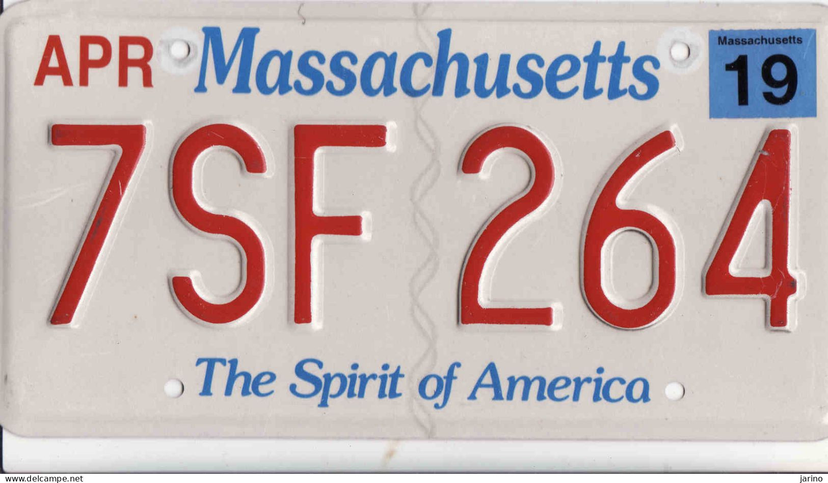 Plaque D' Immatriculation USA - State Massachusetts, USA License Plate- State Massachusetts,30,5 X 15 Cm, Fine Condition - Placas De Matriculación