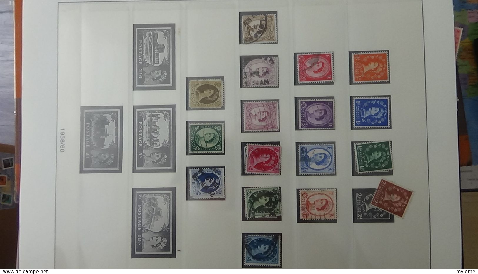 AP122 Reliure LINDNER de Grande Bretagne en timbres oblitérés de 1952/54 à 1969 !!