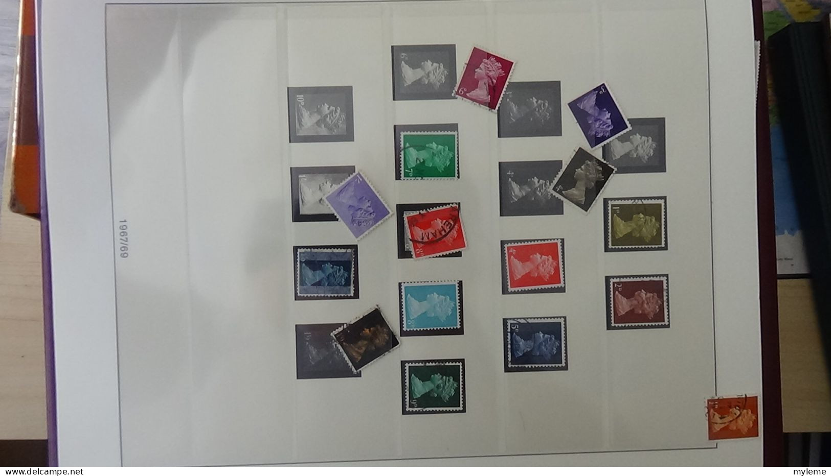AP122 Reliure LINDNER de Grande Bretagne en timbres oblitérés de 1952/54 à 1969 !!