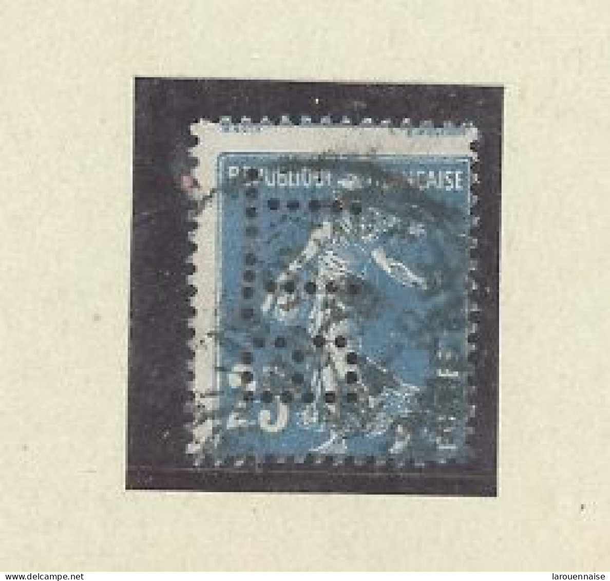 PERFORE- N°140 - SEMEUSE CAMEE 25 C BLEU -PERFORE B T T - BLANCHISSERIE ET TEINTURERIE DE THAON -ROUEN - Unused Stamps